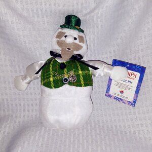 SAM the SNOWMAN Plush Rudolph Red Nosed Reindeer 8.5" Tall New w/Tag by Nanco